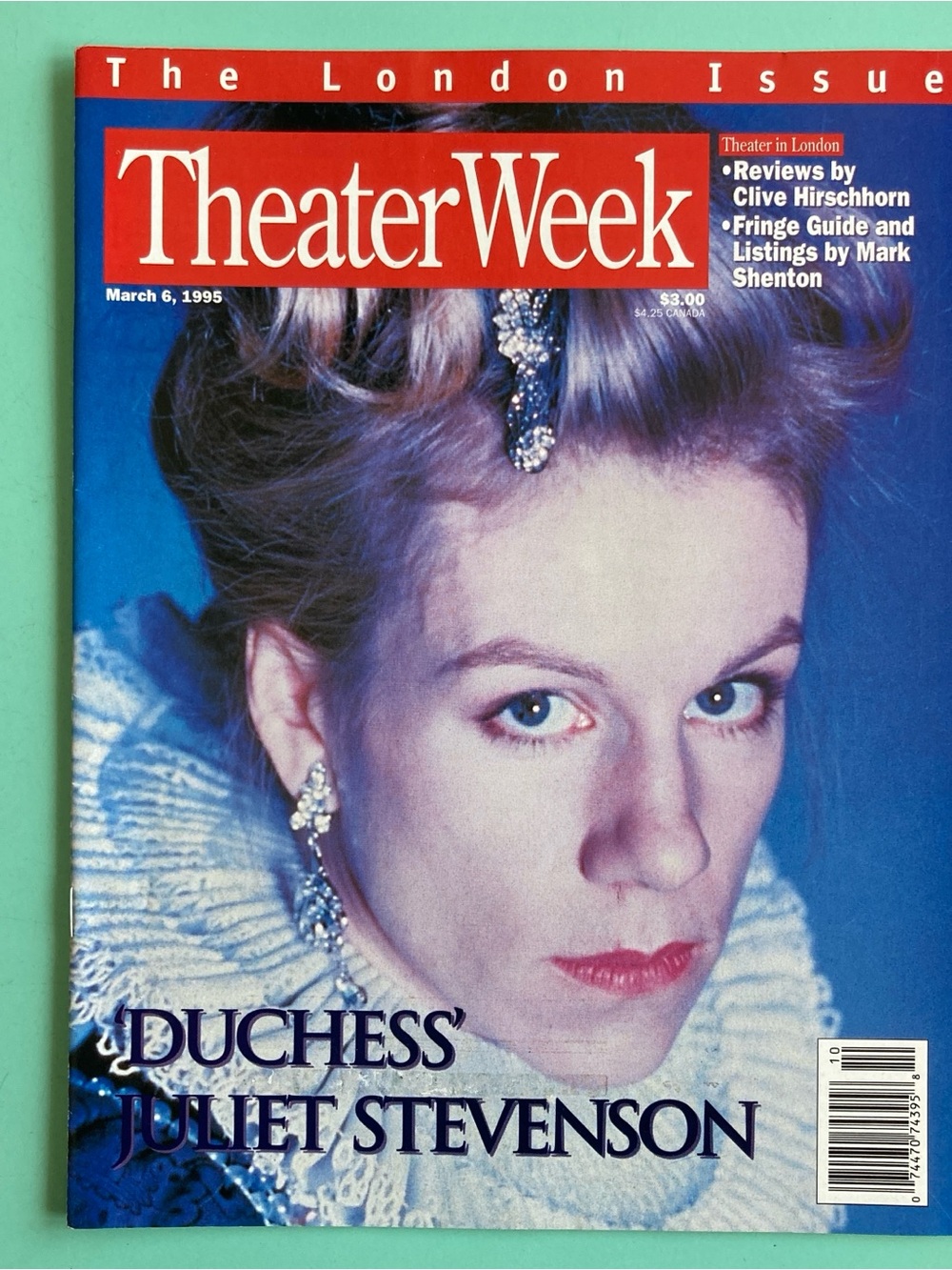 uliet Stevenson - The London Issue Theater Week Magazine March 6, 1995 Residue